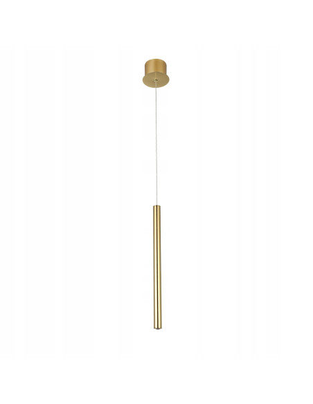 Lampa wisząca LED ILIOS w złocie, regulowana jasność, nowoczesny styl do salonu i przestrzeni komercyjnych