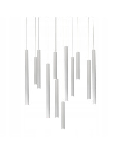 Lampa wisząca ILIOS 12 LED ściemnialna, biała, nowoczesny styl, regulowana wysokość do jadalni i biura, 12 tub. 2