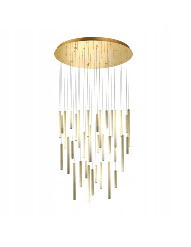 Lampa wisząca ILIOS 36 w złotym, eleganckim wykończeniu z funkcją ściemniania i energooszczędnym LED do każdego wnętrza