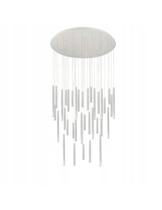 Lampa wisząca ILIOS 36 LED, elegancka biała do nowoczesnych wnętrz, regulacja wysokości, energooszczędna, 12800 lumenów