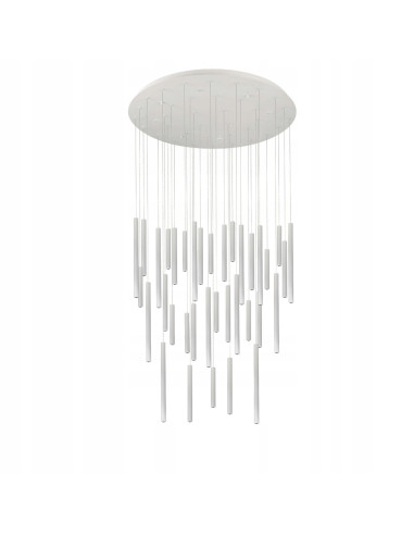 Lampa wisząca ILIOS 36 LED, elegancka biała do nowoczesnych wnętrz, regulacja wysokości, energooszczędna, 12800 lumenów