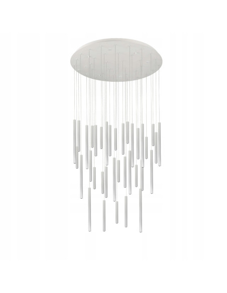 Lampa wisząca ILIOS 36 LED, elegancka biała do nowoczesnych wnętrz, regulacja wysokości, energooszczędna, 12800 lumenów