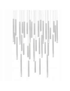 Lampa wisząca ILIOS 36 LED, elegancka biała do nowoczesnych wnętrz, regulacja wysokości, energooszczędna, 12800 lumenów 2