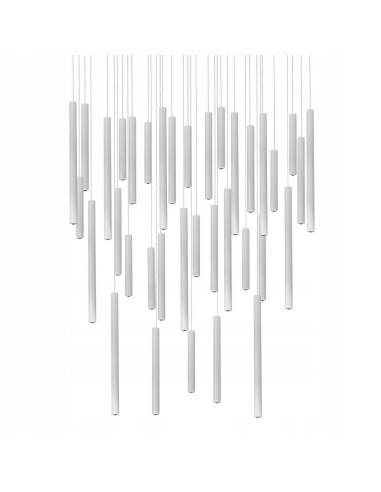 Lampa wisząca ILIOS 36 LED, elegancka biała do nowoczesnych wnętrz, regulacja wysokości, energooszczędna, 12800 lumenów