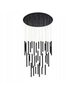 Lampa wisząca ILIOS 36 tub - nowoczesna lampa LED w eleganckiej czerni z regulacją do różnych wnętrz