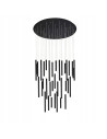 Lampa wisząca ILIOS 36 tub - nowoczesna lampa LED w eleganckiej czerni z regulacją do różnych wnętrz