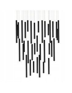 Lampa wisząca ILIOS 36 tub - nowoczesna lampa LED w eleganckiej czerni z regulacją do różnych wnętrz 2