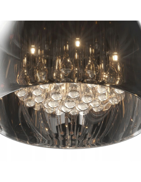 Plafon CRYSTAL w kolorze chromowym - nowoczesne oświetlenie sufitowe do salonu, sypialni i jadalni, 40 cm