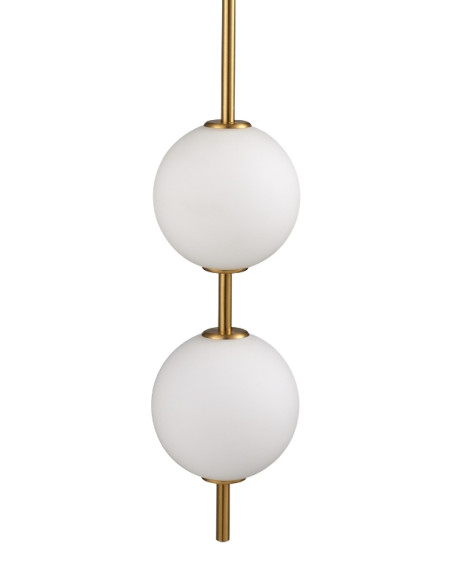 Kinkiet BERRY z złotym wykończeniem i mlecznymi kulami LED - nowoczesna elegancja do każdego wnętrza.