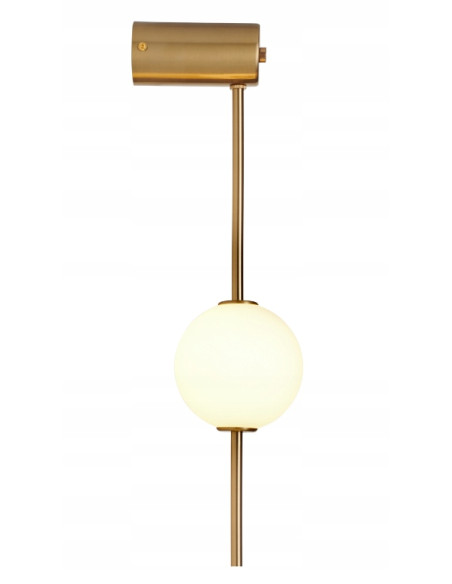 Kinkiet BERRY z złotym wykończeniem i mlecznymi kulami LED - nowoczesna elegancja do każdego wnętrza.