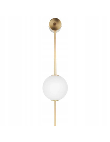 Kinkiet BERRY z złotym wykończeniem i mlecznymi kulami LED - nowoczesna elegancja do każdego wnętrza.