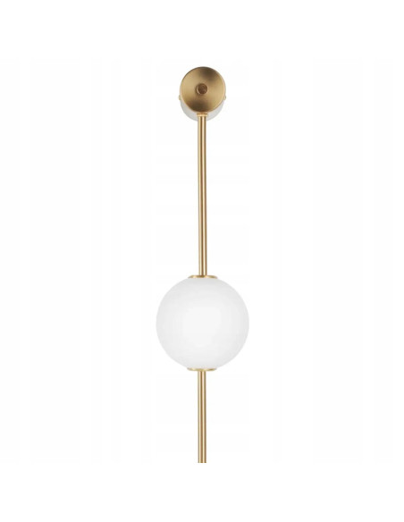 Kinkiet BERRY z złotym wykończeniem i mlecznymi kulami LED - nowoczesna elegancja do każdego wnętrza.