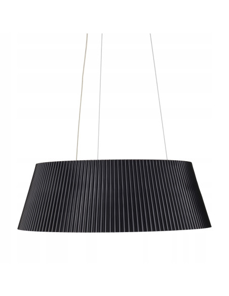 Żyrandol FRILL LED w industrialnym stylu, okrągły, czarny, drewniany plafon do kuchni i salonu - Step into design