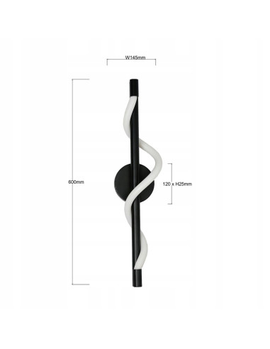 Nowoczesny kinkiet LED Meleca czarny z regulacją CCT – eleganckie oświetlenie dekoracyjne do różnorodnych wnętrz