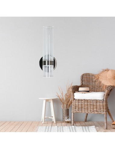 Kinkiet LED Ambiente w ciemnym chromie, dekoracyjny do sypialni, biura i salonu - Light Prestige