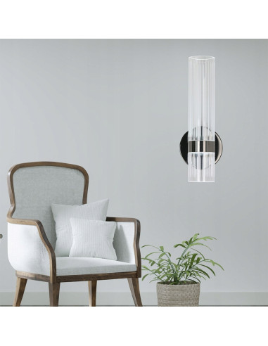 Kinkiet LED Ambiente w ciemnym chromie, dekoracyjny do sypialni, biura i salonu - Light Prestige