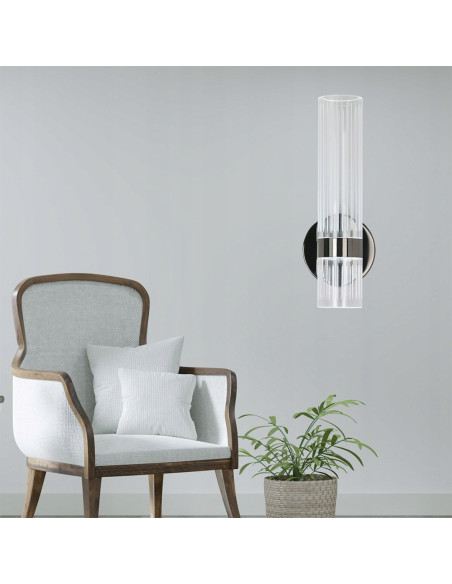 Kinkiet LED Ambiente w ciemnym chromie, dekoracyjny do sypialni, biura i salonu - Light Prestige