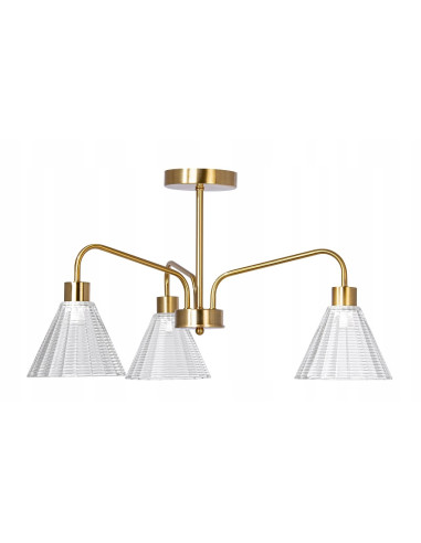 Lampa wisząca Plafon Martini w kolorze złotym – nowoczesny styl do kuchni, salonu i jadalni z kolekcji Flamma.