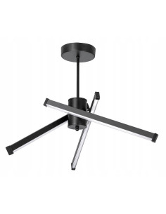 Plafon LED Venti 30W z Regulacją Barwy Światła - Elegancki Czarny Do Korytarza i Wnętrz Nowoczesnych