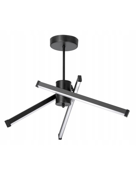 Plafon LED Venti 30W z Regulacją Barwy Światła - Elegancki Czarny Do Korytarza i Wnętrz Nowoczesnych