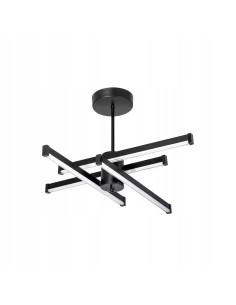 Plafon LED Patyczki Czarny 4-punktowy - Eleganckie Oświetlenie do Nowoczesnych Wnętrz Mieszkaniowych i Biur