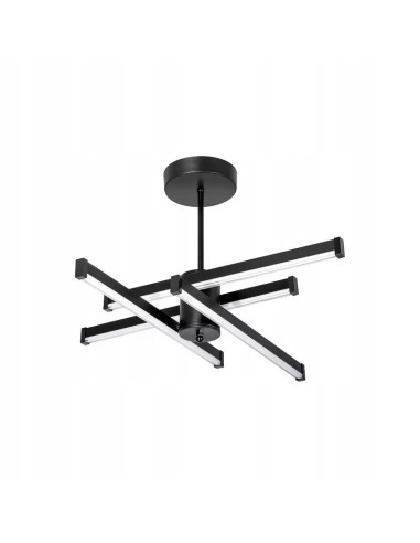 Plafon LED Patyczki Czarny 4-punktowy - Eleganckie Oświetlenie do Nowoczesnych Wnętrz Mieszkaniowych i Biur