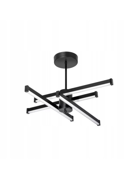 Plafon LED Patyczki Czarny 4-punktowy - Eleganckie Oświetlenie do Nowoczesnych Wnętrz Mieszkaniowych i Biur
