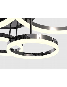 Lampa sufitowa PERPIGNON 5-punktowa LED w czarnym chromie, ściemniana, eleganckie oświetlenie do wnętrz 2