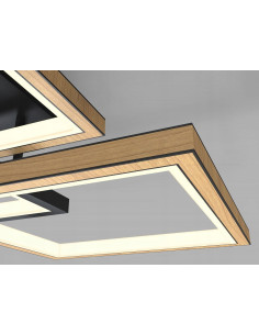 Lampa sufitowa MATERA z drewna, 3-punktowa LED, regulacja natężenia światła - nowoczesny design do salonu i jadalni 2