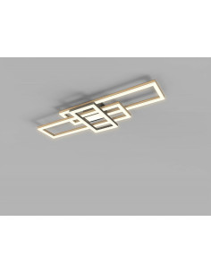 Lampa sufitowa MATERA LED, regulowana, elegancka brązowo-czarna, 3 źródła światła do salonu, sypialni i biura