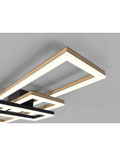 Lampa sufitowa MATERA LED, regulowana, elegancka brązowo-czarna, 3 źródła światła do salonu, sypialni i biura 2