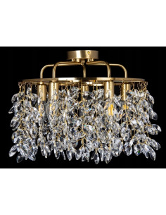 Nowoczesny złoty plafon kryształowy Venti Primavera - elegancka lampa sufitowa do sypialni i salonu 2