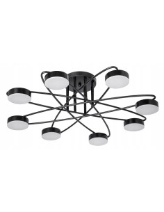 Elegancka lampa LED w kształcie czarnej gwiazdy 56W do nowoczesnych wnętrz - idealna do salonu, sypialni i jadalni.