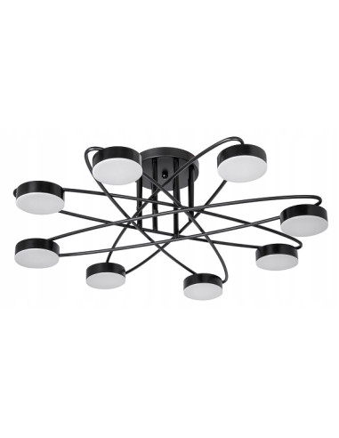 Elegancka lampa LED w kształcie czarnej gwiazdy 56W do nowoczesnych wnętrz - idealna do salonu, sypialni i jadalni.