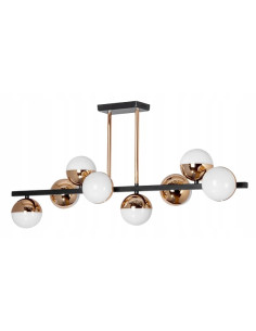 Lampa sufitowa BALLS z 8 kloszami w złocie - nowoczesne oświetlenie do jadalni i salonu marki Venti
