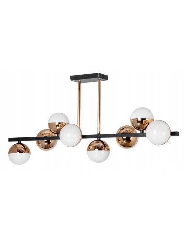 Lampa sufitowa BALLS z 8 kloszami w złocie - nowoczesne oświetlenie do jadalni i salonu marki Venti