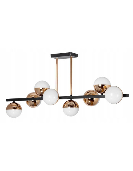 Lampa sufitowa BALLS z 8 kloszami w złocie - nowoczesne oświetlenie do jadalni i salonu marki Venti