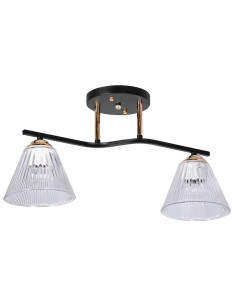 Elegancki plafon czarno-złoty z kolekcji PRIZM marki Venti - nowoczesne oświetlenie do każdego wnętrza