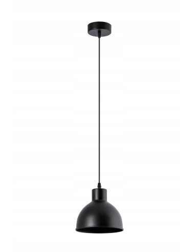Lampa wisząca E27 SPIDER – nowoczesna czarna lampa metalowa do wnętrz loftowych i komercyjnych, elegancki design.
