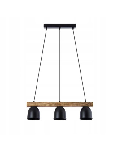 Nowoczesna lampa wisząca Venti w stylu industrialnym z metalowymi kloszami – idealna do jadalni i salonu.