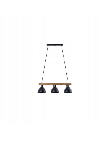 Lampa wisząca drewniana E27 w stylu loft - elegancki dodatek do jadalni i innych nowoczesnych wnętrz