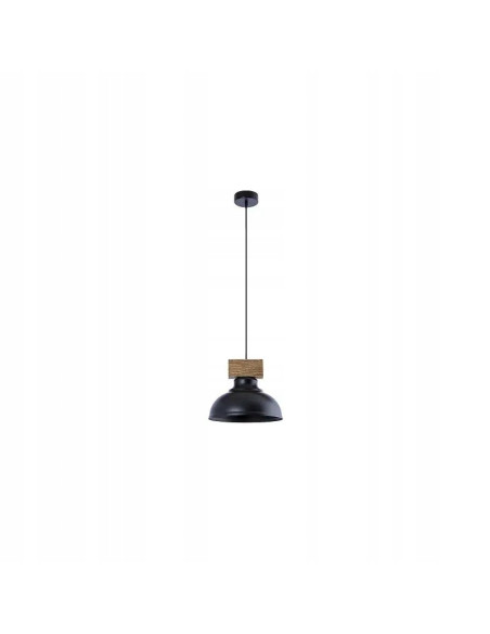 Lampa wisząca Loft Wood z metalowym wykończeniem do nowoczesnych wnętrz kuchennych i jadalni