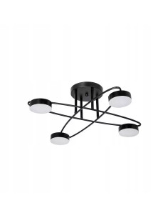 Nowoczesna lampa LED 28W ELIPSE Venti - czarna, energooszczędna, design do sypialni, salonu i biura