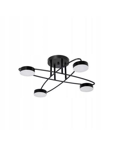 Nowoczesna lampa LED 28W ELIPSE Venti - czarna, energooszczędna, design do sypialni, salonu i biura