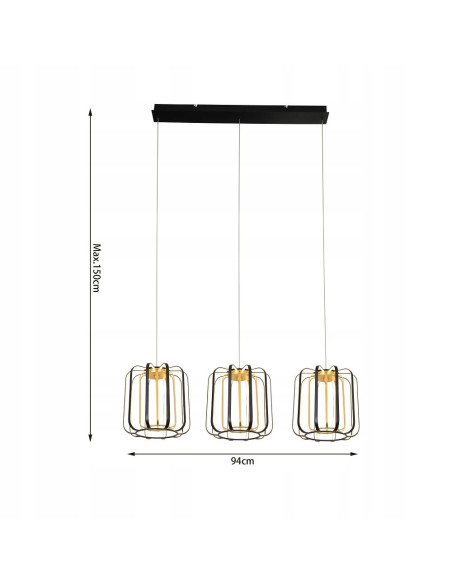 Nowoczesna lampa wisząca LED XARA z regulacją jasności - elegancki dodatek do jadalni, salonu i kuchni