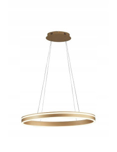 Lampa wisząca VIVIES w złotym wykończeniu - nowoczesne oświetlenie LED do luksusowych wnętrz z funkcją ściemniania