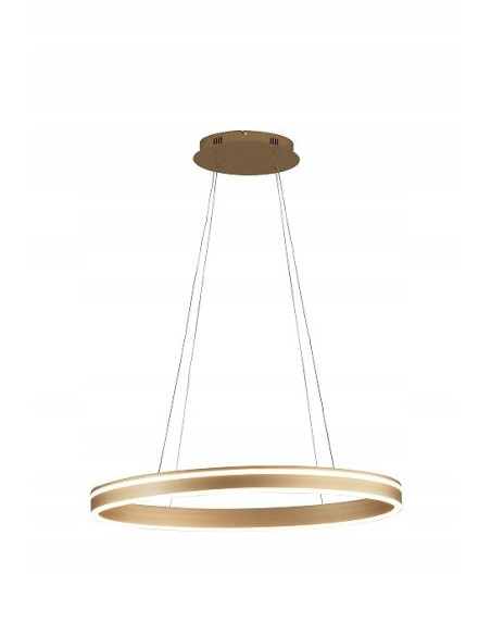 Lampa wisząca VIVIES w złotym wykończeniu - nowoczesne oświetlenie LED do luksusowych wnętrz z funkcją ściemniania