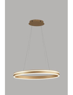 Lampa wisząca VIVIES w złotym wykończeniu - nowoczesne oświetlenie LED do luksusowych wnętrz z funkcją ściemniania 2