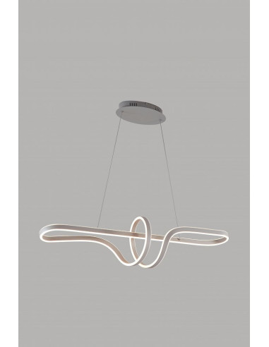 Lampa wisząca TREVANCE LED – industrialne oświetlenie z ściemniaczem do salonu, jadalni i biura, szara.