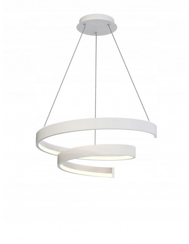 Lampa wisząca LED TOPPO, klasyczna biała, 150 cm, z ściemniaczem, idealna do biura, jadalni, kuchni i salonu